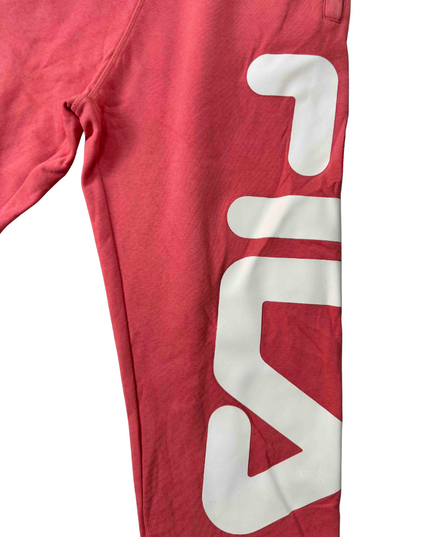FILA Bold Logo Coral Pink Fleece Jogger - S | Waist: 31"