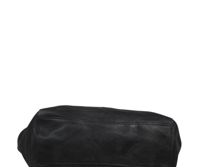 Coach Black Pebbled Leather Chain Strap Tote Bag