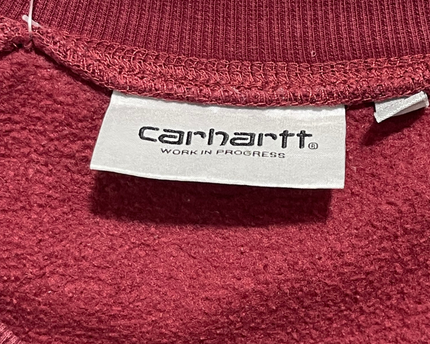 Carhartt WIP Maroon Raglan Sleeve Crewneck Sweatshirt