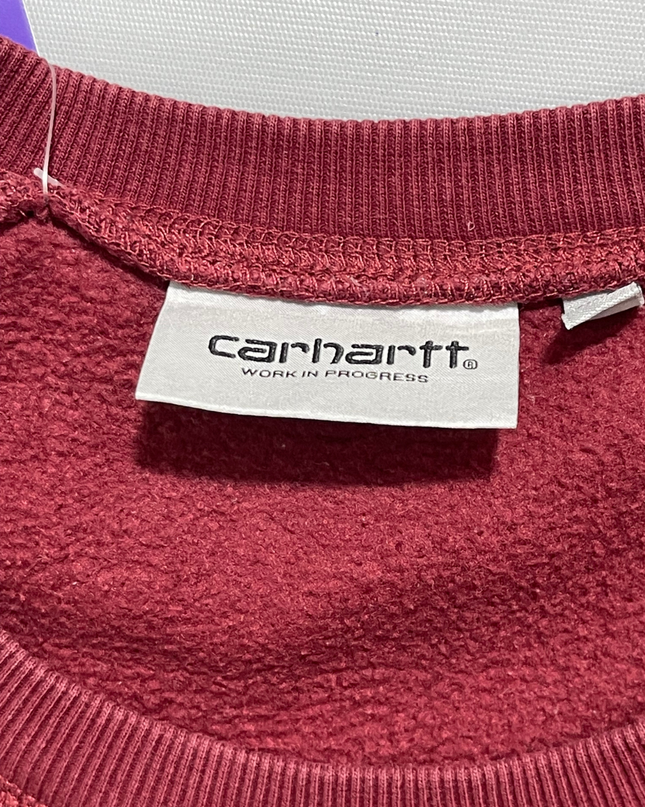 Carhartt WIP Maroon Raglan Sleeve Crewneck Sweatshirt