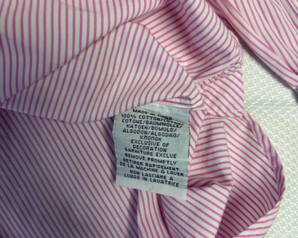 Polo Ralph Lauren Pink Striped Long Sleeve Button Down Shirt