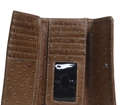 Guess Brown Monogram Logo Wallet Clutch
