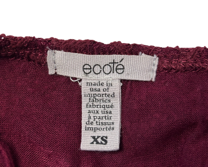 Ecoté Maroon Lace V-Neck Fit & Flare Mini Dress