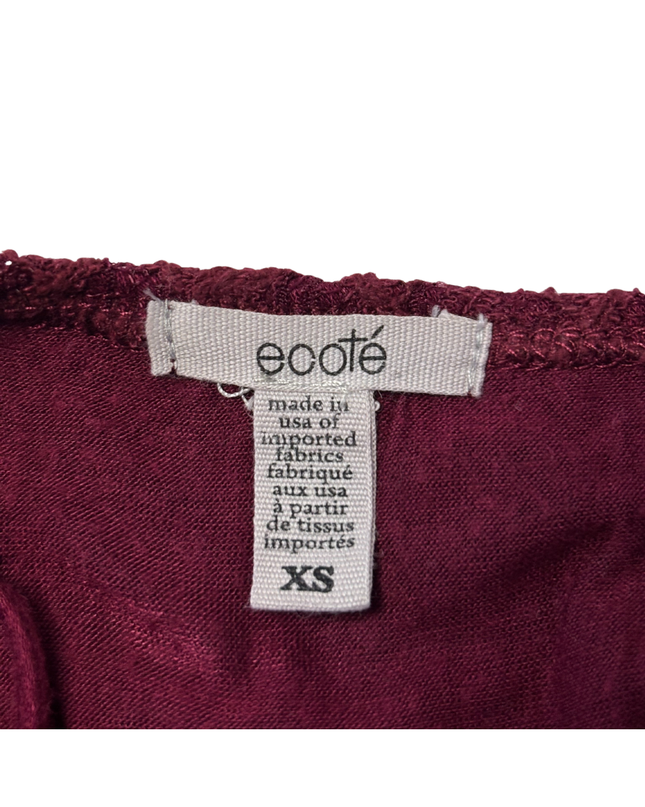 Ecoté Maroon Lace V-Neck Fit & Flare Mini Dress