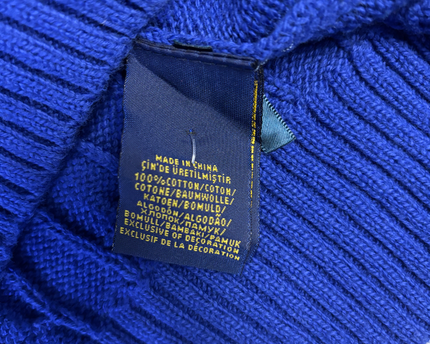 Polo Ralph Lauren Blue Cable-Knit Crewneck Sweater