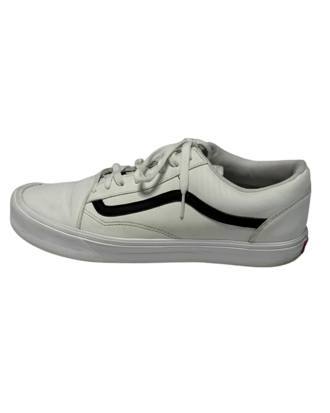 Vans White Old Skool Lite Leather Sneakers