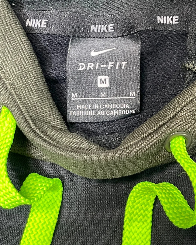 Nike Dark Grey/Olive Green Dri-Fit Activewear Hoodie