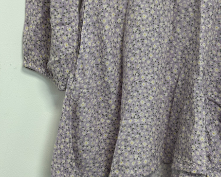 American Eagle Purple Floral Long Sleeve Wrap Romper
