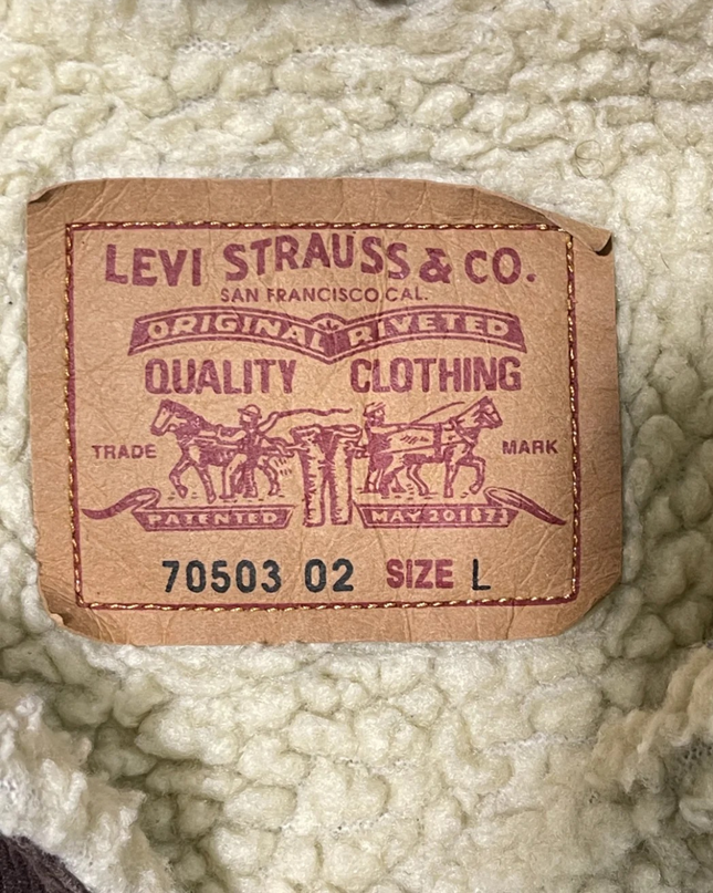 Levi's Brown Sherpa Lined Corduroy Trucker Jacket