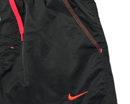 Nike Black Athletic Sports Shorts with Neon Trim
