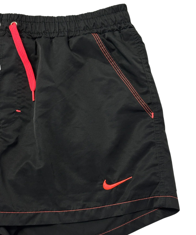 Nike Black Athletic Sports Shorts with Neon Trim