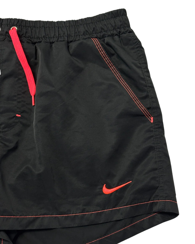 Nike Black Athletic Sports Shorts with Neon Trim