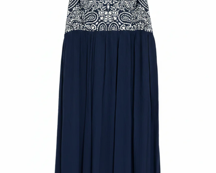 MADE for impulse Navy Blue Bandana Print Maxi Dress