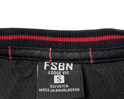 FSBN Black Pinstripe 'Reckless 23' Basketball Style Jersey