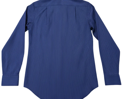 Calvin Klein Blue Striped Slim Fit Non-Iron Dress Shirt