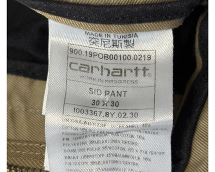 Carhartt WIP Khaki Sid Pants Slim Fit Chinos