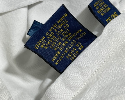 Polo Ralph Lauren White Slim Fit Cotton Chino Pants