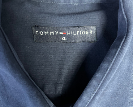 Tommy Hilfiger Classic Navy Blue Long Sleeve Button-Down Shirt
