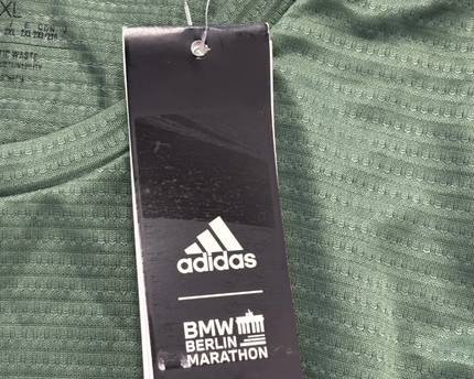 Adidas Green BMW Berlin Marathon 2022 Finisher Sports T-Shirt W/Tags