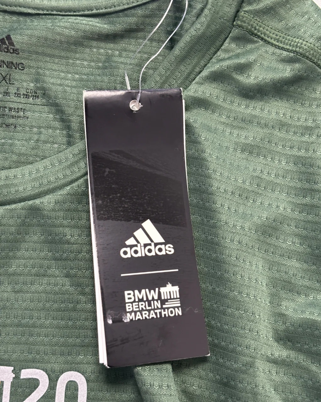 Adidas Green BMW Berlin Marathon 2022 Finisher Sports T-Shirt W/Tags