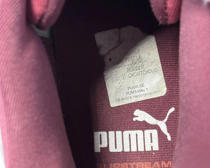 Puma White/Maroon Slipstream Retro Sneakers