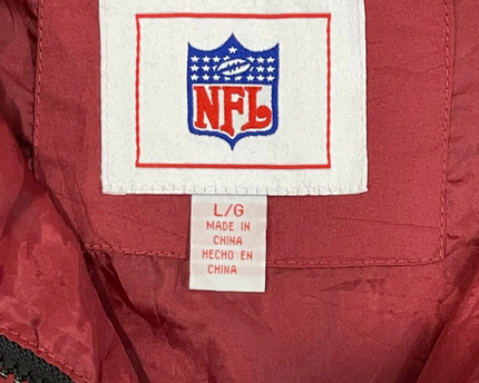 NFL Burgundy Washington Redskins Vintage Quarter-Zip Windbreaker