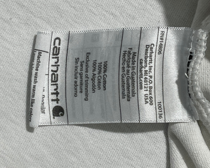 Carhartt White Pocket T-Shirt Original Fit