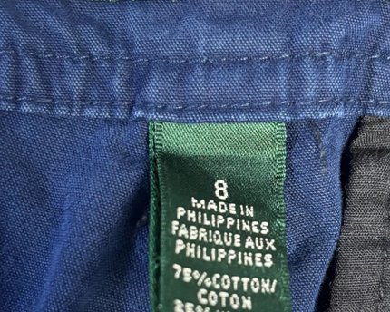 Lauren Ralph Lauren Navy Blue Straight Leg Cargo Utility Pants