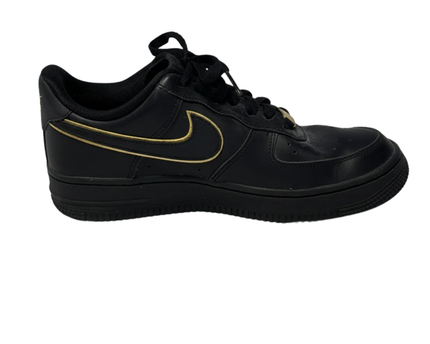 Nike Black and Gold Air Force 1 Low Sneakers