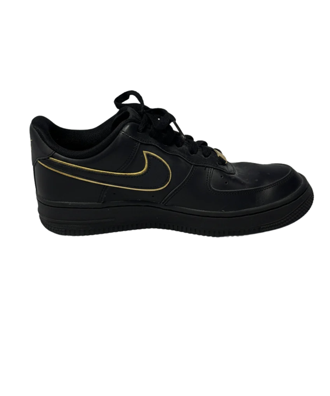 Nike Black and Gold Air Force 1 Low Sneakers