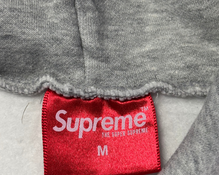 Supreme Grey Embossed Box Logo Hoodie