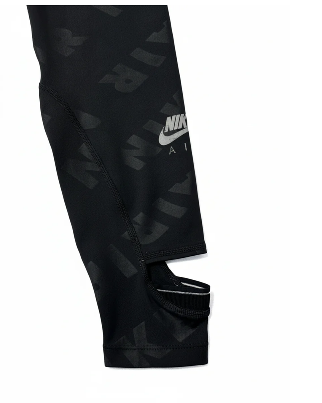 Nike Black Nike Air Logo Pattern Stirrup Leggings