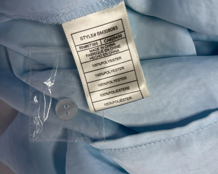 Steve Madden Light Blue Ruched Midi Shirt Dress