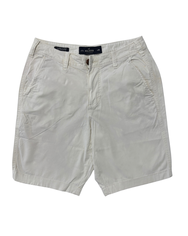 Hollister California Classic Fit White Chino Shorts - M | Waist: 30"