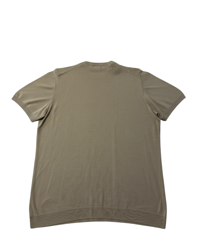 Lacoste Beige Short Sleeve Knit Sweater