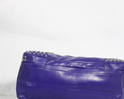 Kathy Van Zeeland Purple Pebbled Faux Leather Shoulder Bag