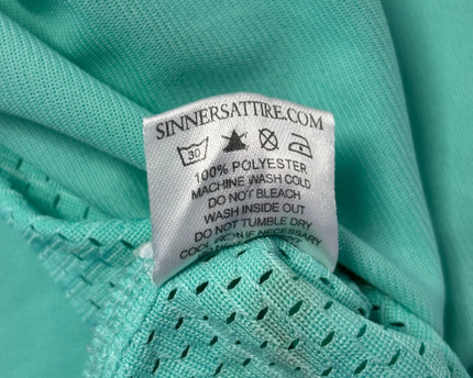 Sinners Attire Aqua Embroidered Number 7 Streetwear Jersey