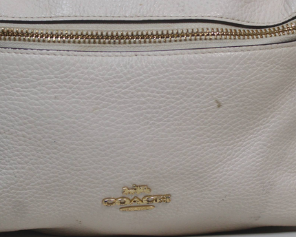 Coach Off-white Pebbled Leather Backpack