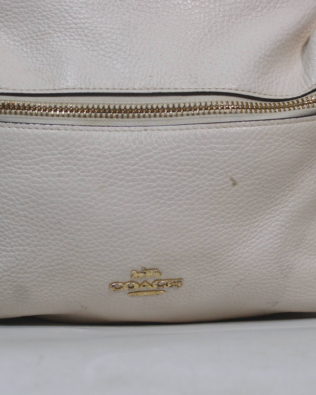 Coach Off-white Pebbled Leather Backpack