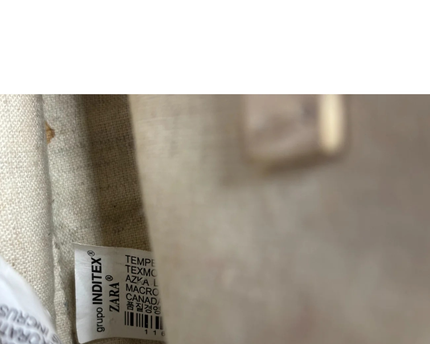 Zara White Beaded Clutch Bag with Wooden Handles