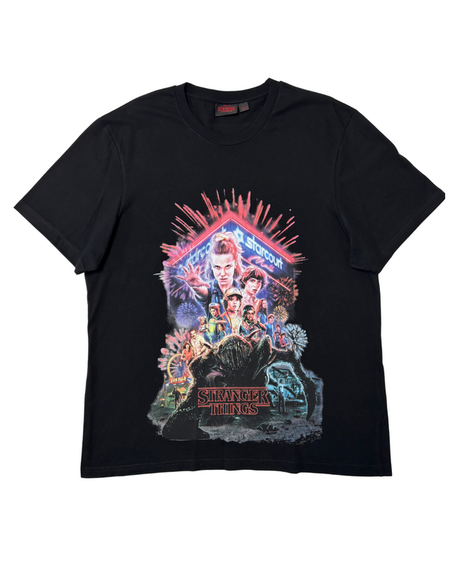 Stranger Things Starcourt Black Graphic T-Shirt - L