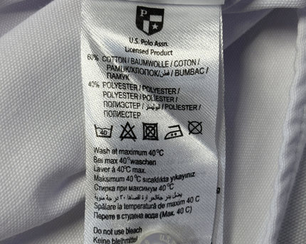 U.S. POLO ASSN. White Slim Fit Long Sleeve Button-Down Shirt