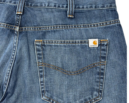 Carhartt Blue Loose Straight Fit Denim Jeans
