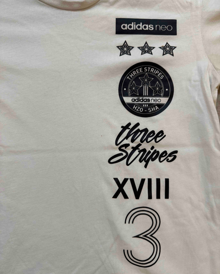 Adidas Neo Three Stripes Graphic White T-Shirt - S