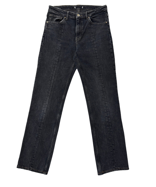 House Denim Dark Grey Seam Detail Straight Leg Jeans