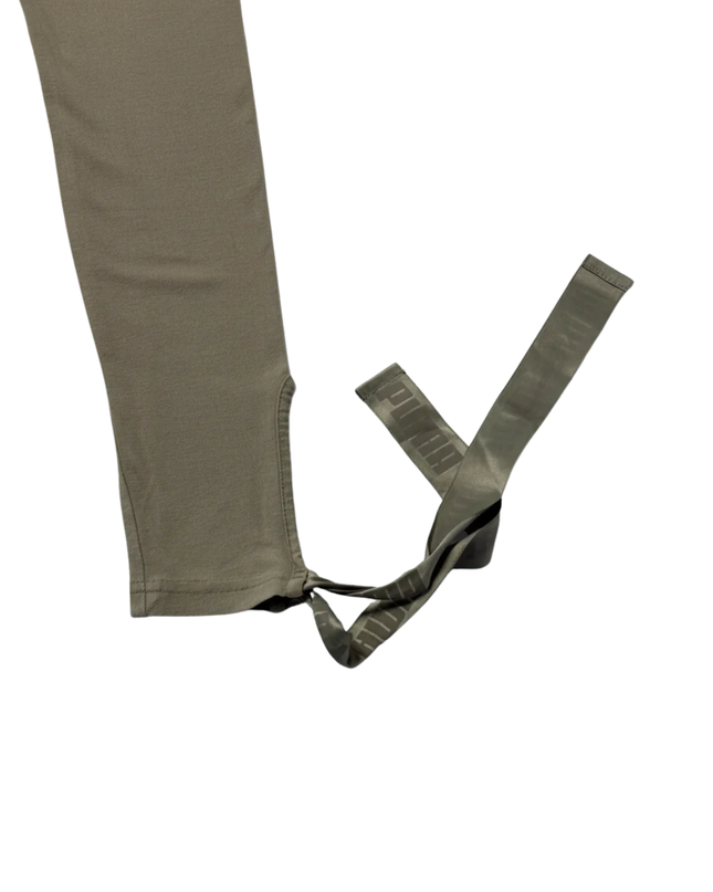 Puma Taupe Tie-Ankle Logo Leggings