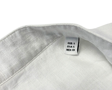 Massimo Dutti White Band Collar Shirt