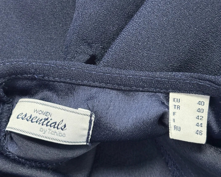 Tchibo Navy Blue Short Sleeve Peplum Blouse