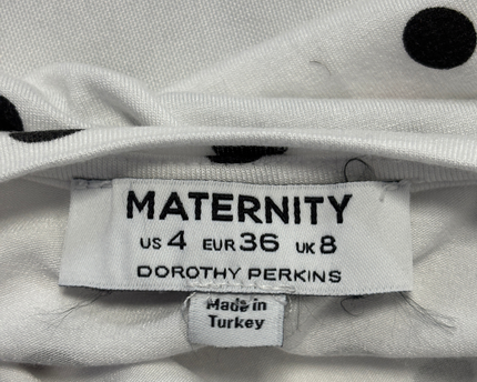 Dorothy Perkins White/Black Polka Dot Maternity T-Shirt