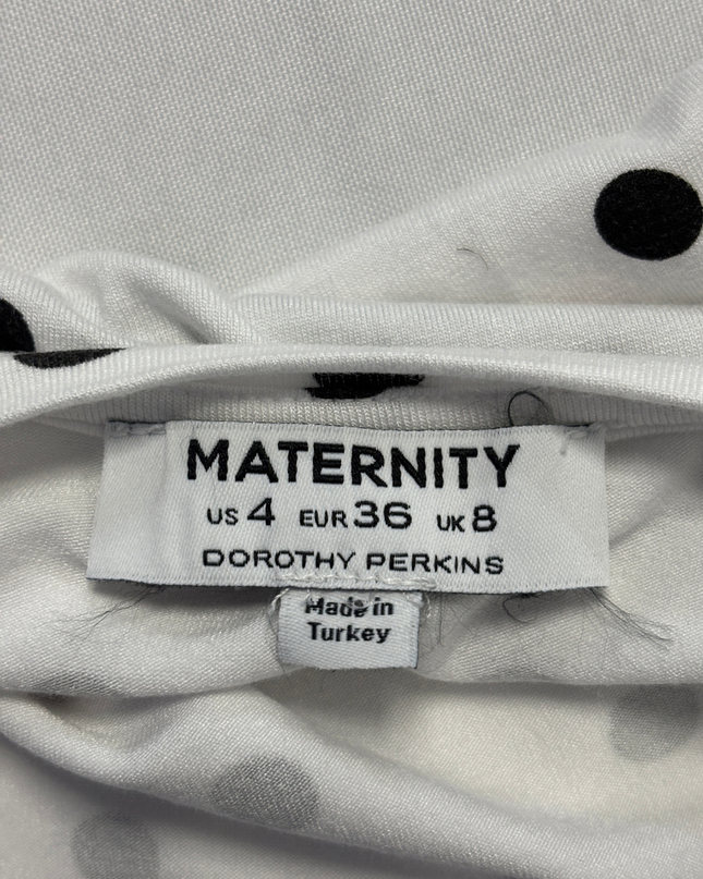 Dorothy Perkins White/Black Polka Dot Maternity T-Shirt